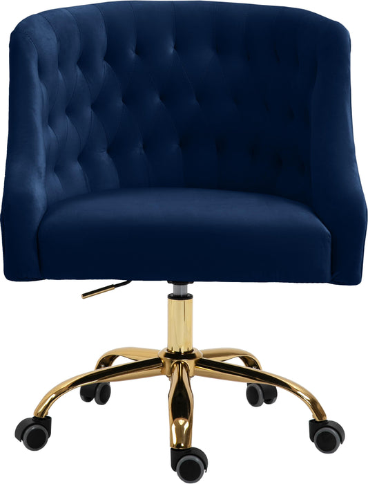 Arden Navy Velvet Office Chair