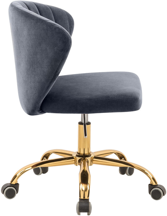 Finley Grey Velvet Office Chair