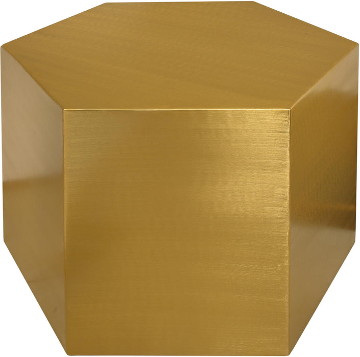Hexagon Brushed Gold Coffee Table