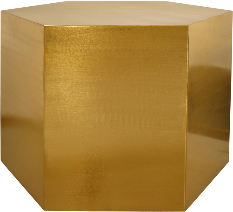 Hexagon Brushed Gold Coffee Table