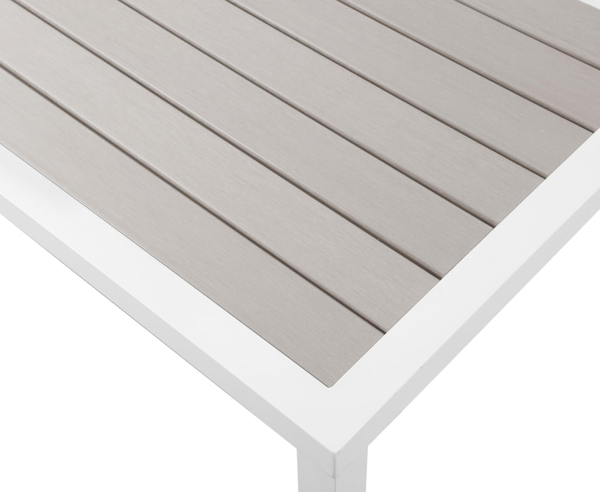 Nizuc Grey manufactured wood Outdoor Patio Aluminum Coffee Table