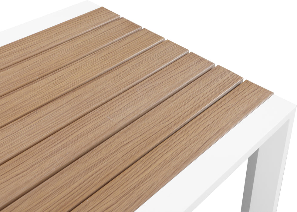 Nizuc Brown manufactured wood Outdoor Patio Aluminum Rectangle Bar Table