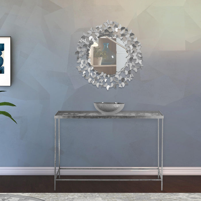 Butterfly Silver Console Table