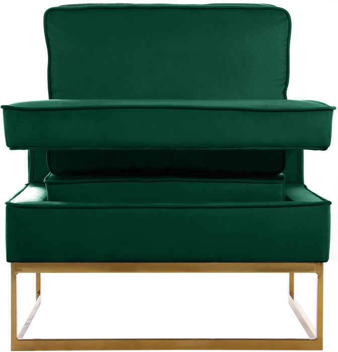Noah Green Velvet Accent Chair
