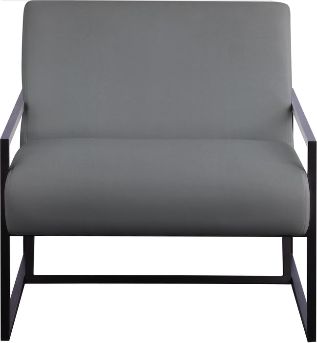 Industry Grey Faux Leather Accent Chair