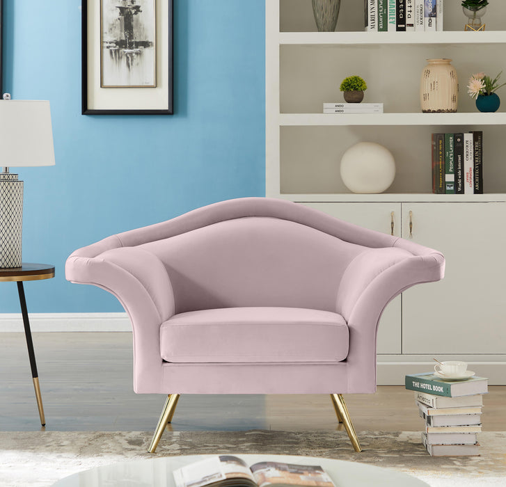 Lips Pink Velvet Chair