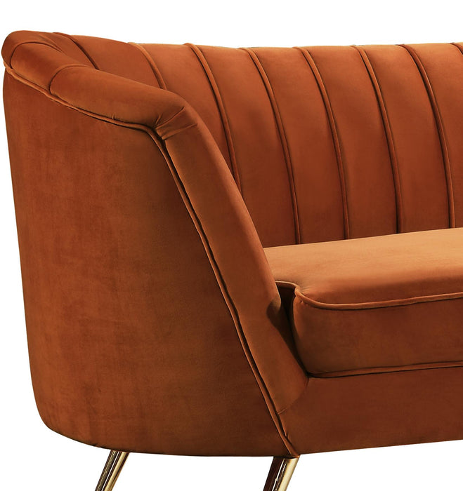 Margo Cognac Velvet Chair