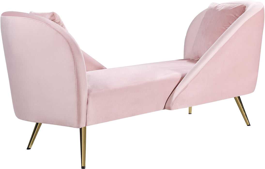 Nolan Pink Velvet Chaise