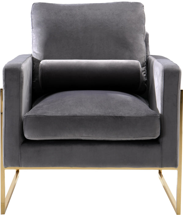 Mila Grey Velvet Chair