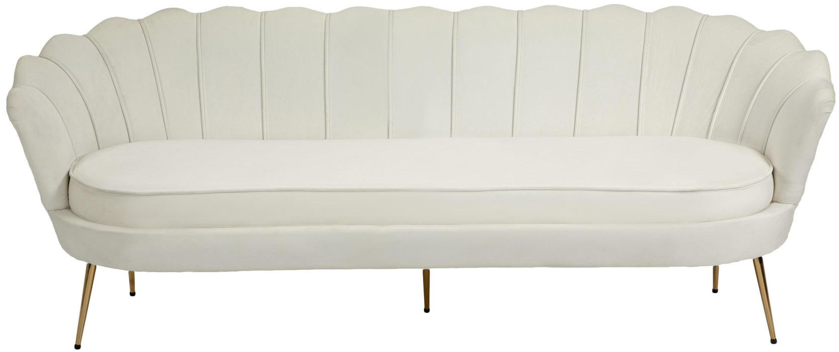 Gardenia Cream Velvet Sofa
