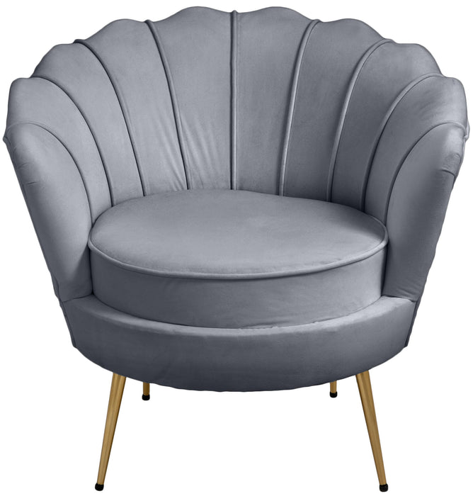 Gardenia Grey Velvet Chair