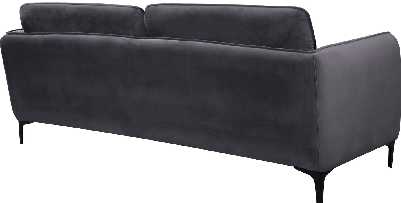 Poppy Grey Velvet Sofa