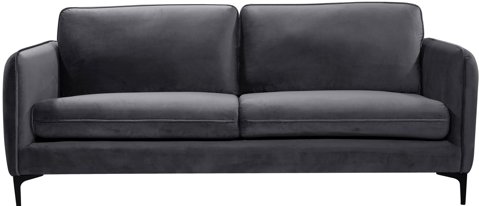 Poppy Grey Velvet Sofa
