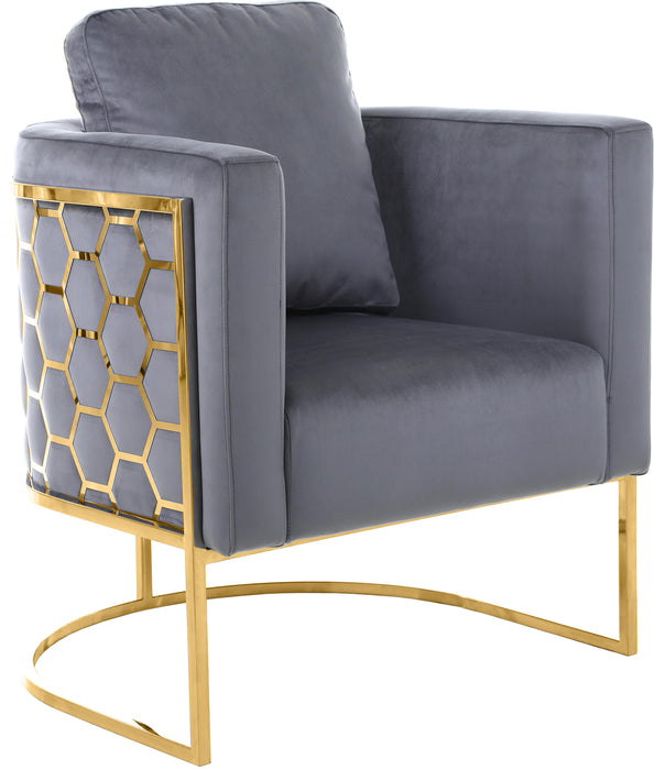 Casa Grey Velvet Chair