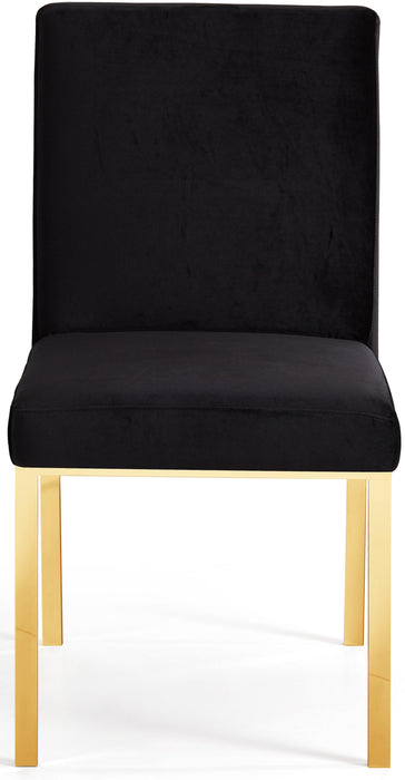 Opal Black Velvet Dining Chair
