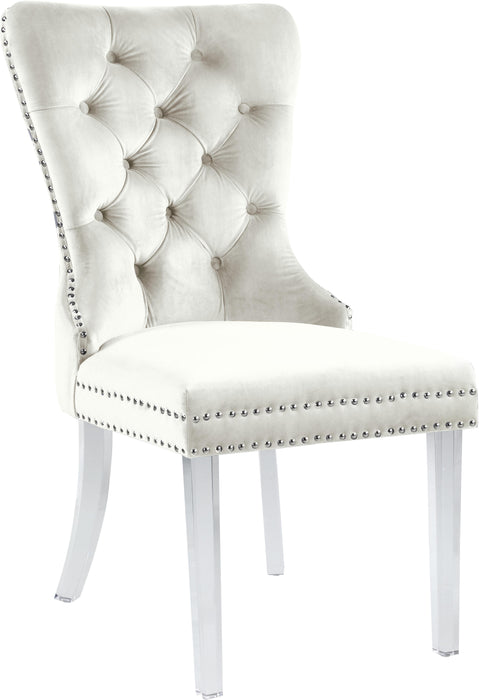 Miley Cream Velvet Dining Chair