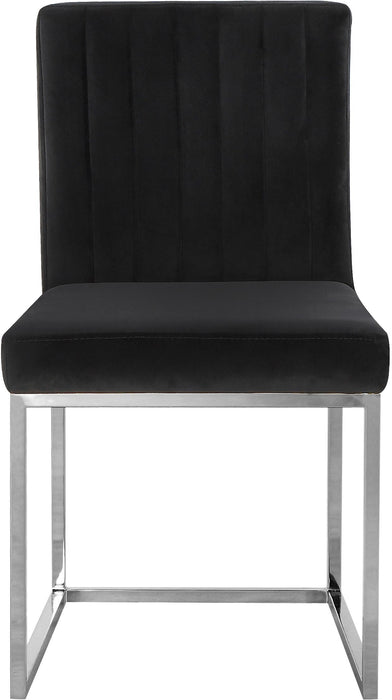 Giselle Black Velvet Dining Chair