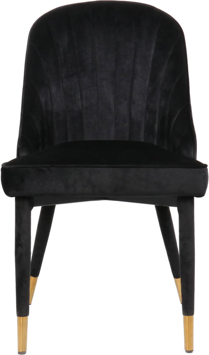 Belle Black Velvet Dining Chair