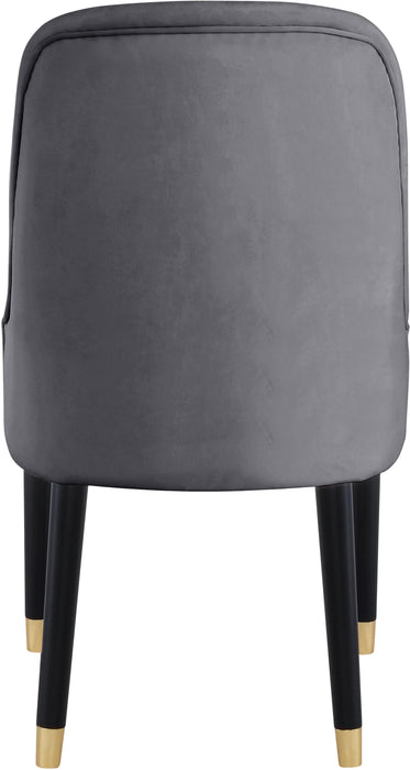 Omni Grey Velvet Dining Chair