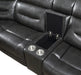 Imogen Gray Leather-Aire Sectional Sofa (Power Motion) image