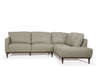 Tampa Airy Green Leather Sectional Sofa image
