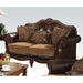 Acme Dreena Traditional Bonded Leather and Chenille Loveseat 05496 image