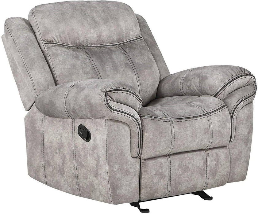 Acme Furniture Zubaida Motion Glider Recliner in 2-Tone Gray Velvet 55027 image