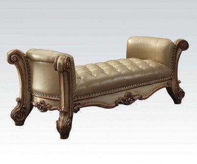 Acme Vendome Upholstered Bench in Gold Patina 96484 image