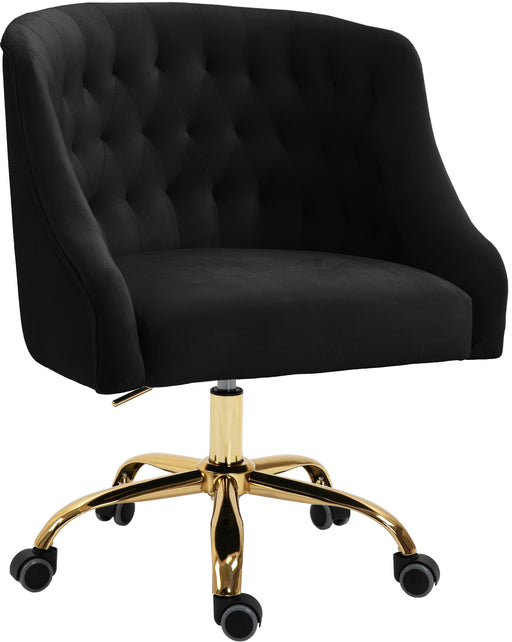 Arden Black Velvet Office Chair image