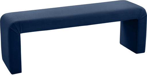 Minimalist Navy Velvet Bench image