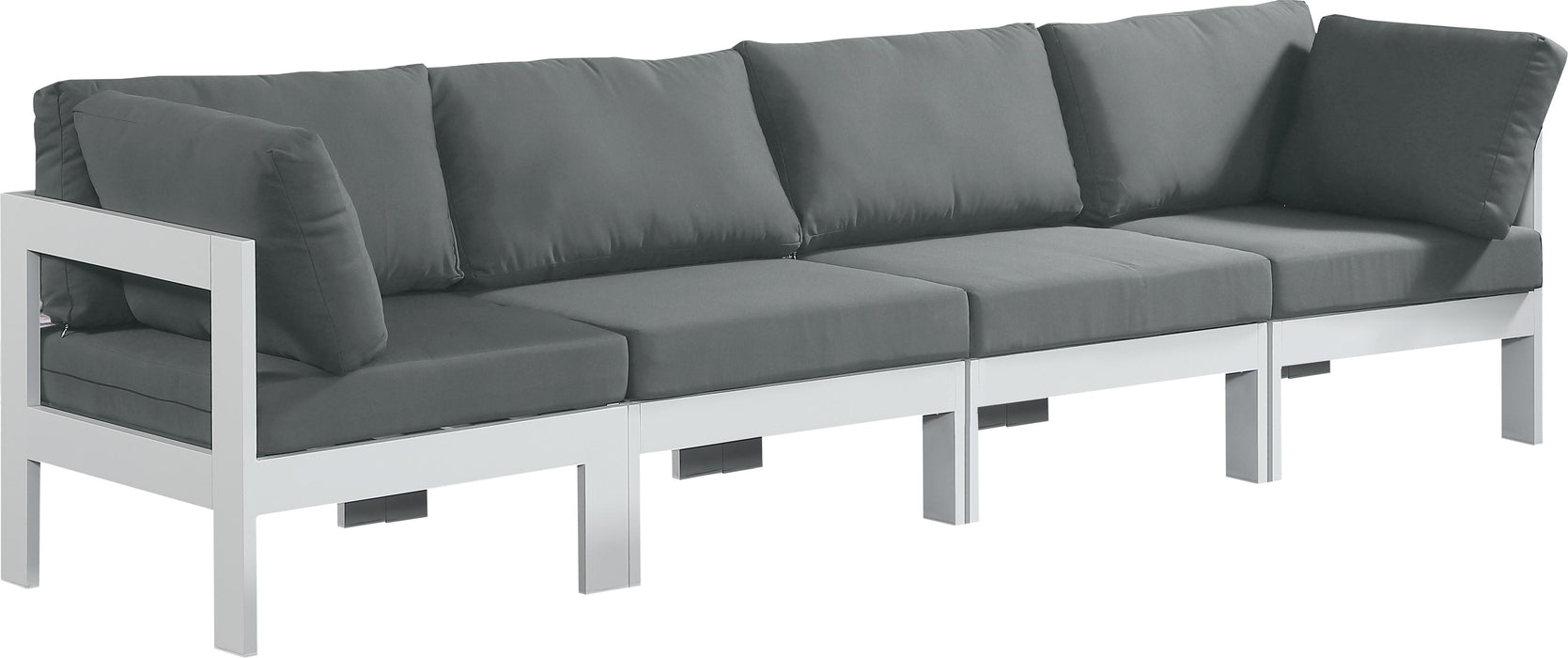 Nizuc Grey Waterproof Fabric Outdoor Patio Modular Sofa image