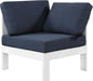 Nizuc Navy Waterproof Fabric Outdoor Patio Aluminum Corner Chair image