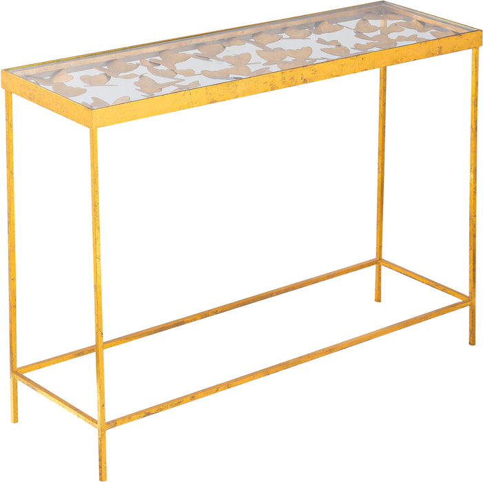 Butterfly Gold Console Table image