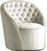 Alessio Cream Velvet Accent Chair image