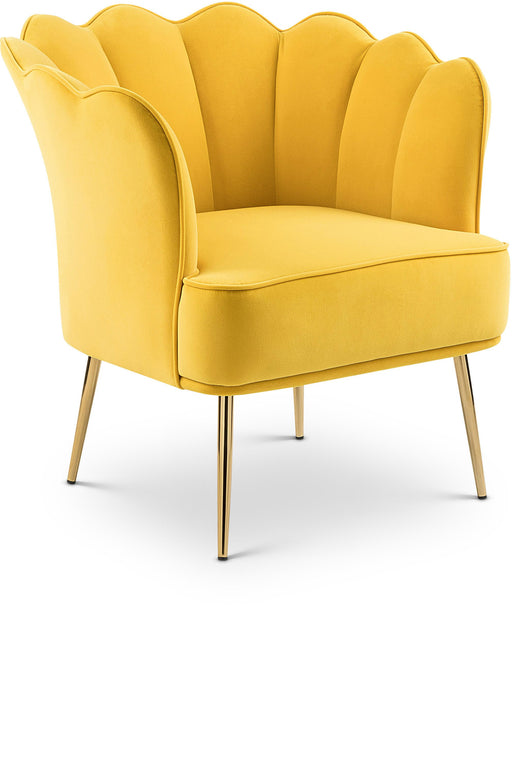 Jester Yellow Velvet Accent Chair image