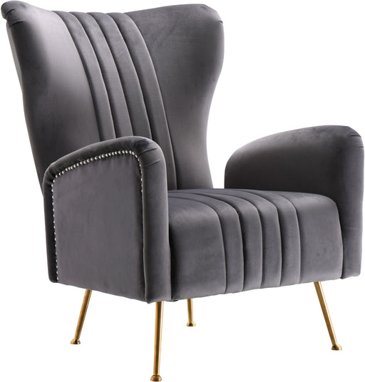 Opera Grey Velvet Accent Chair image