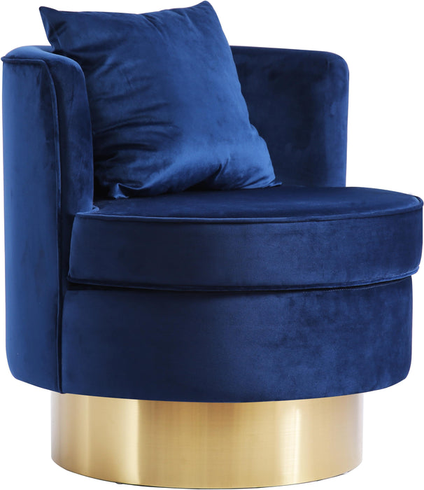 Kendra Navy Velvet Accent Chair image