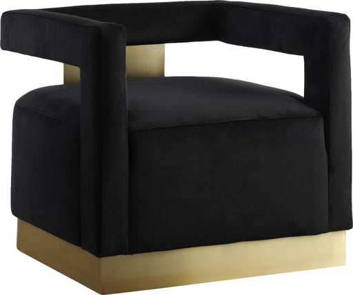 Armani Black Velvet Accent Chair image