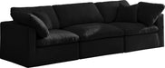 Plush Black Velvet Standard Cloud Modular Sofa image
