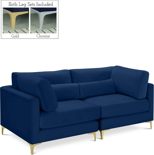 Julia Navy Velvet Modular Sofa image