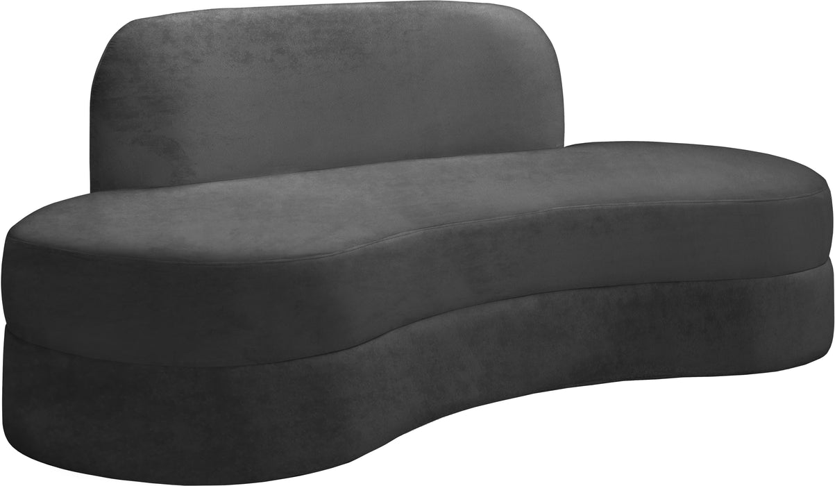 Mitzy Grey Velvet Sofa image