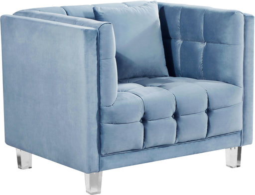 Mariel Sky Blue Velvet Chair image