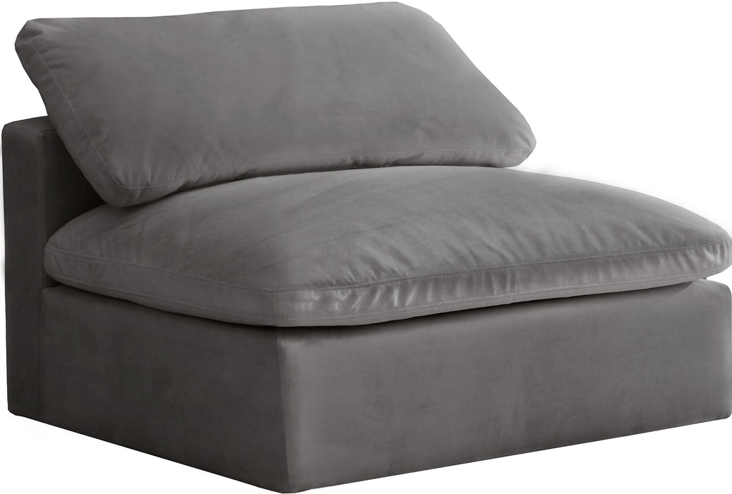 Cozy Grey Velvet Chair image