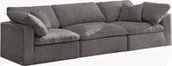 Cozy Grey Velvet Cloud Modular Sofa image