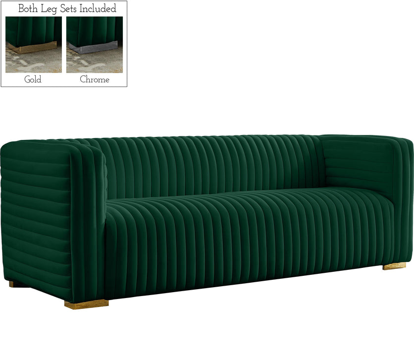 Ravish Green Velvet Sofa image
