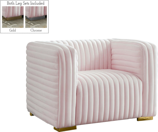 Ravish Pink Velvet Chair image