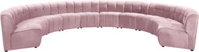 Limitless Pink Velvet 10pc. Modular Sectional image