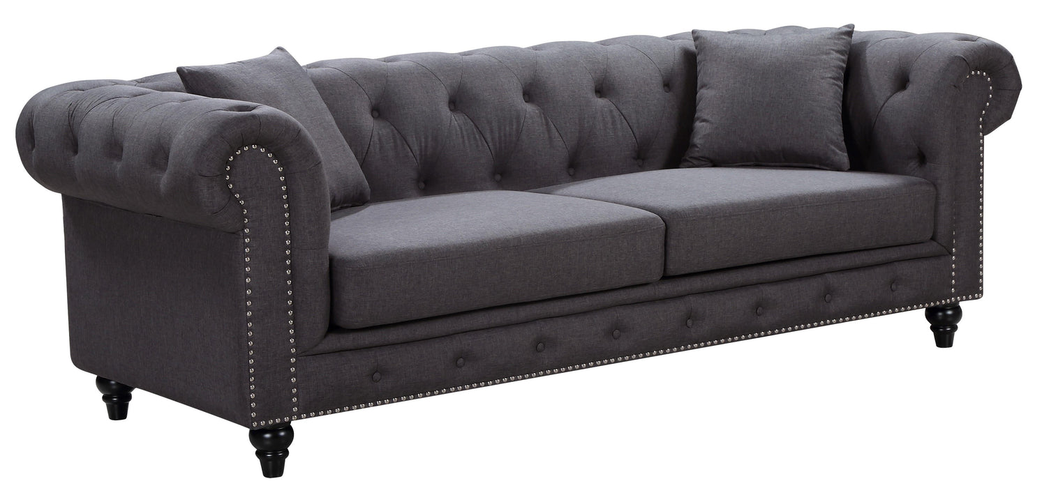 Chesterfield Grey Linen Sofa image