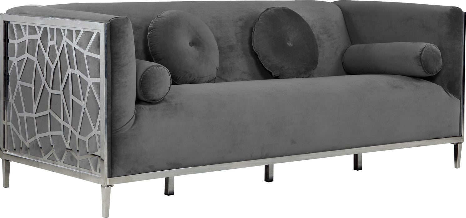 Opal Grey Velvet Sofa image