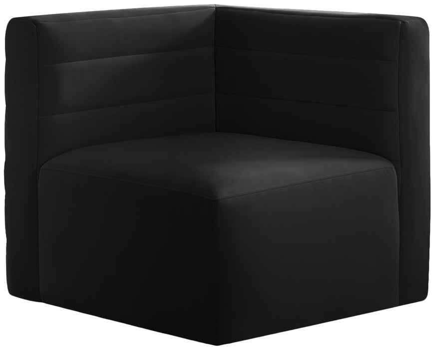 Quincy Black Velvet Modular Corner Chair image